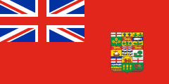 red British ensign, coat of arms
