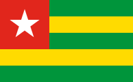 5 green-yellow stripes, red canton, white star