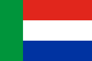 red-white-blue, green stripe