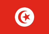 red, white disc, red crescent and star